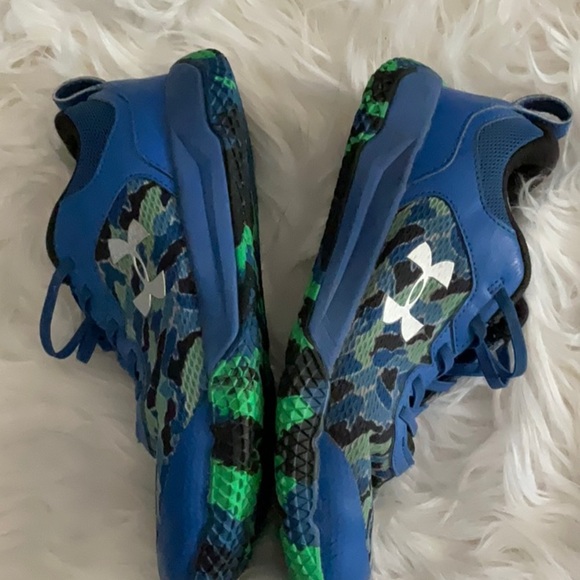 Under Armour Blue and Green Athletic Sneakers - Picture 7 of 16